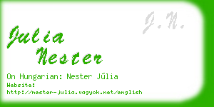 julia nester business card