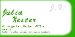 julia nester business card